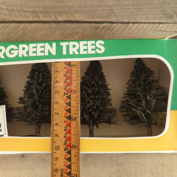 Vintage 1970s Life Like Products Evergreen Trees 01003 Original Box Bottle Brush - Picture 8 of 10